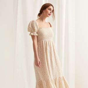 Nothing Fits But Sakura Dress Peach Floral